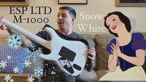 ESP LTD M-1000 Snow White Guitar Review and Demo